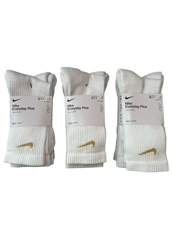 Nike Accessories - Nike Everyday Plus LOT OF 3 Dri-Fit Cotton Crew Socks 3-Pack/Each MSRP$66 NWT